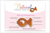 Natural Rubber Teether Postcards